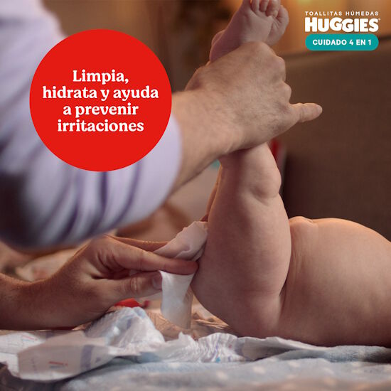 Toallitas Húmedas Huggies Cuidado 4 en 1, 80uds